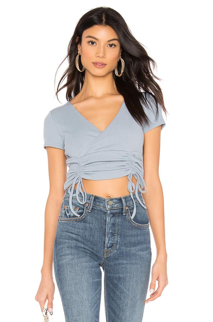 Lorna Ruched Tie Top