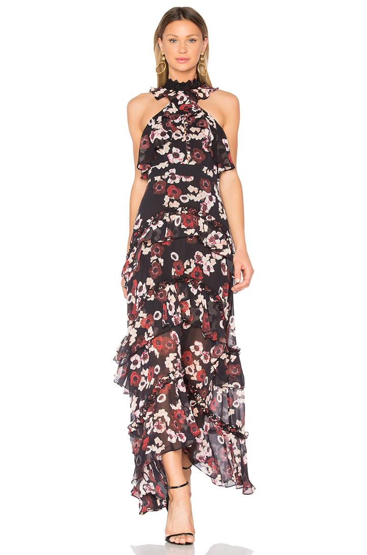 Bordeaux Floral Gown