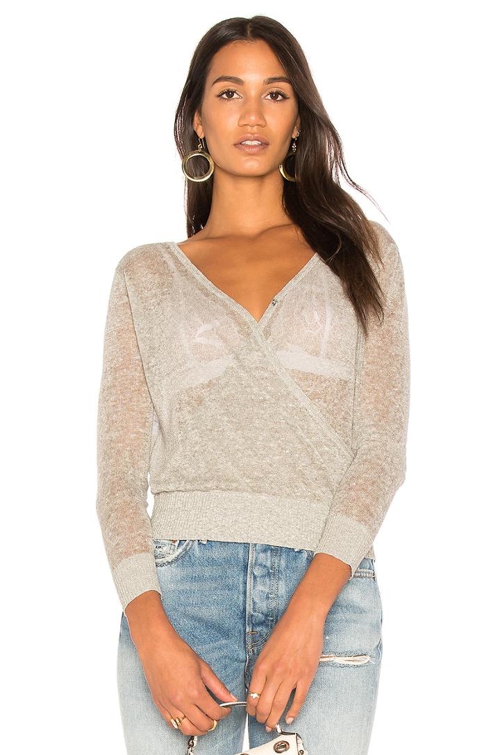 Sheer Cross Over Sweater