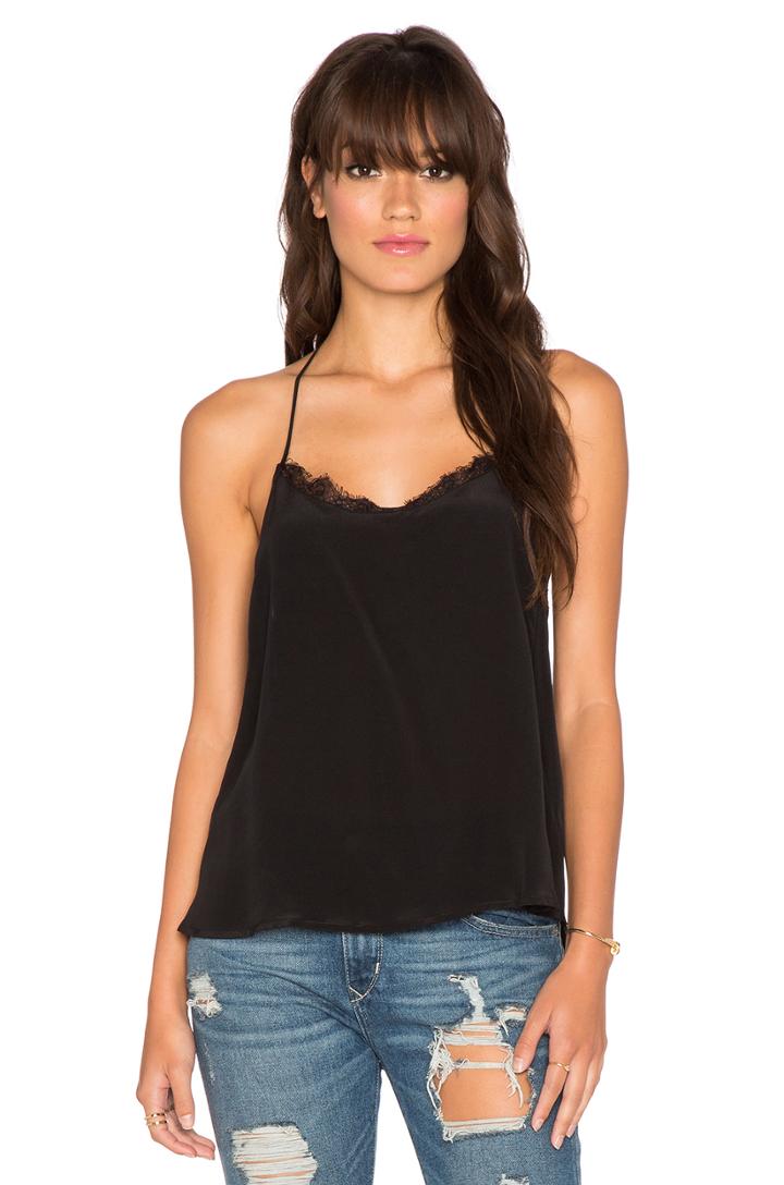 Silk Camisole With Lace Details