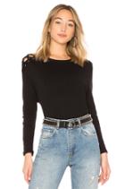 Cashmere Shoulder Lace Up Top