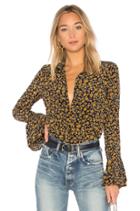 Ruffle Cuff Button Up