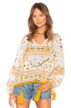 Tribal Print Swing Top With Tassels