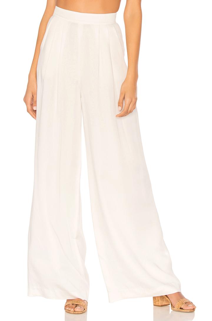 Black Modal Twill Wide Leg Pant