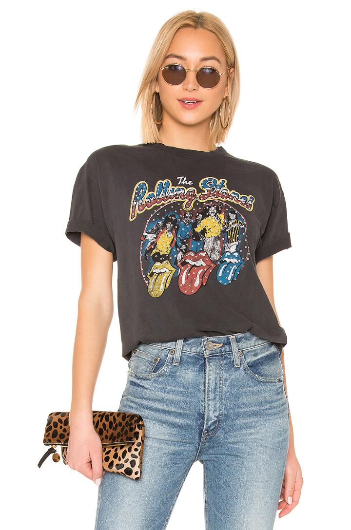 X Revolve Rolling Stones Rhinestones Tee