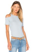 Denim Cold Shoulder Tee