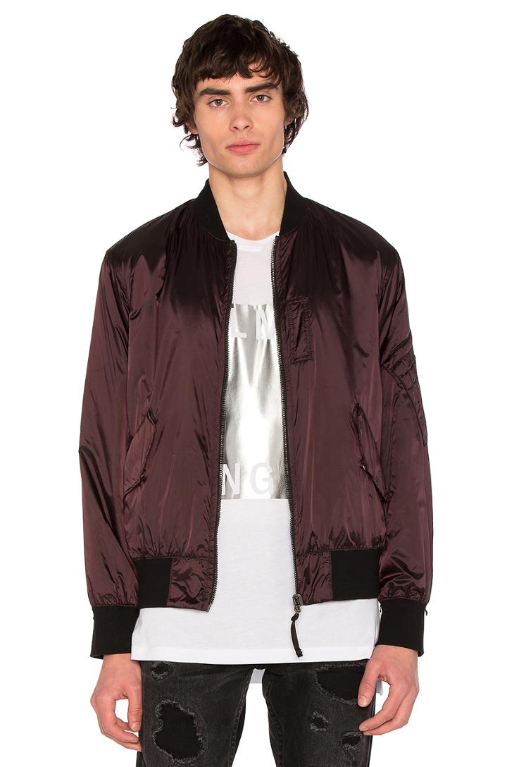 Reflective Nylon Bomber