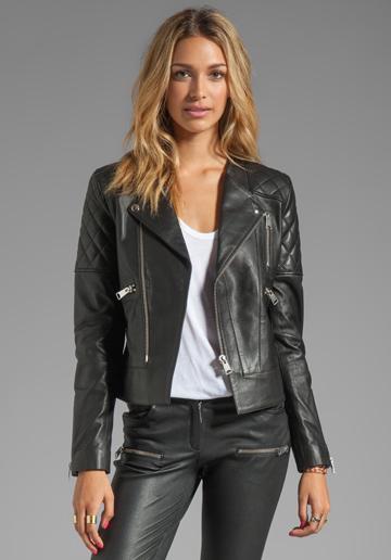 Anine Bing Leather Biker Jacket In Black