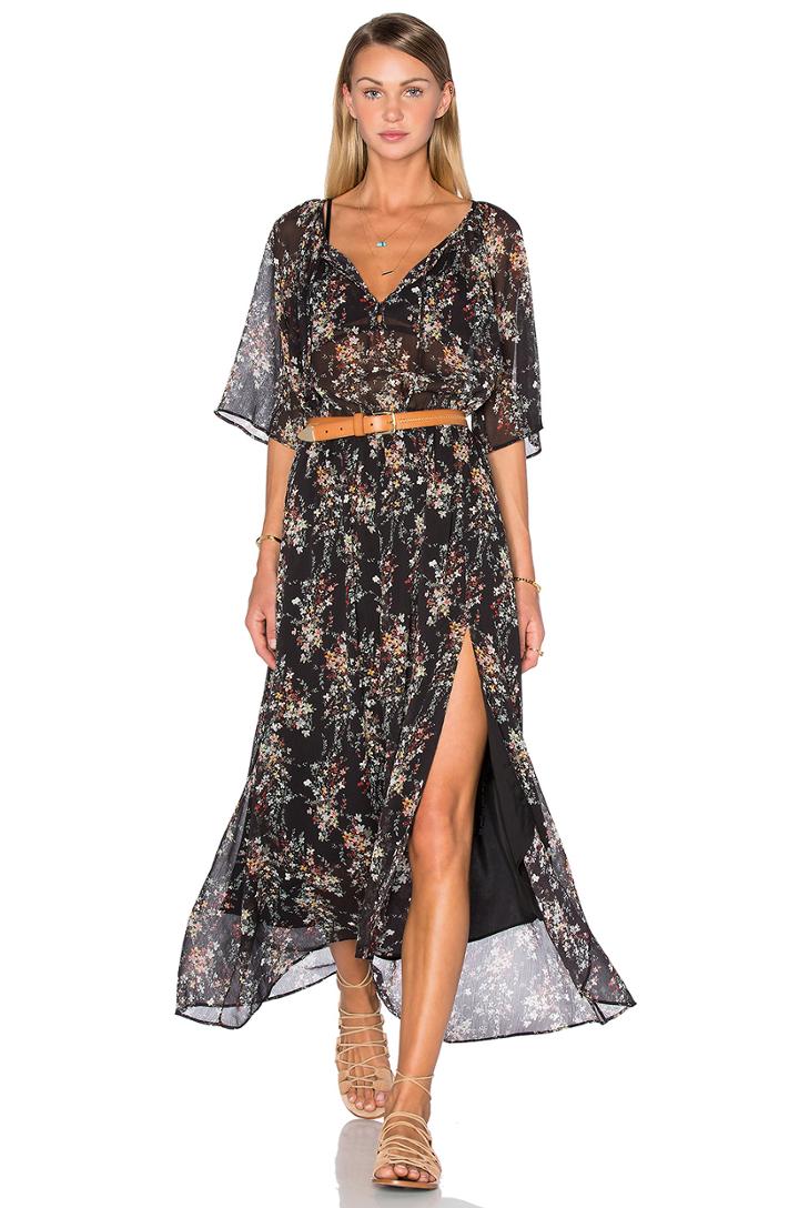 Short Sleeve Floral Maxi Dress