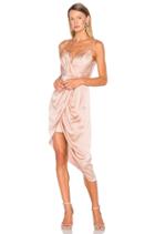 Sueded Silk Plunge Short Dress