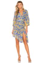 Short Bougainvillea Wrap Dress