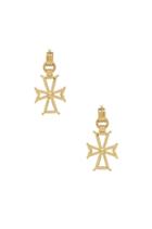 X Sabo Luxe Mattan Cross Statement Hoop Earrings