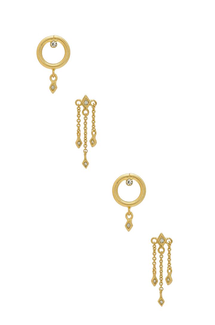 The Evil Eye Dangle Studs Set