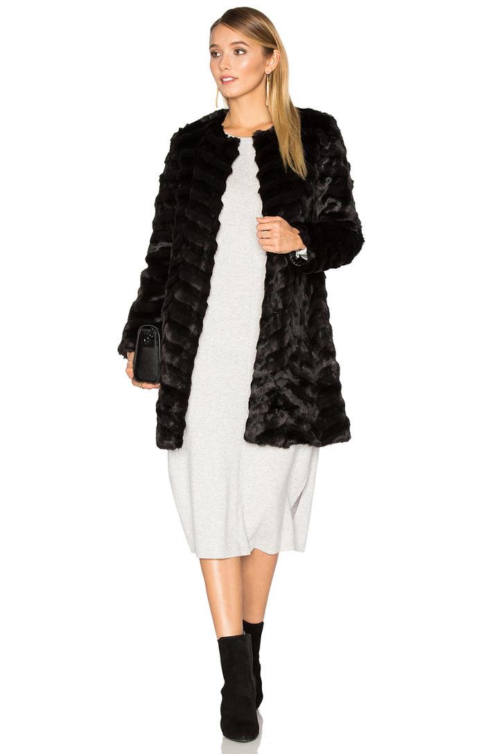 Dream Catcher Faux Fur Coat