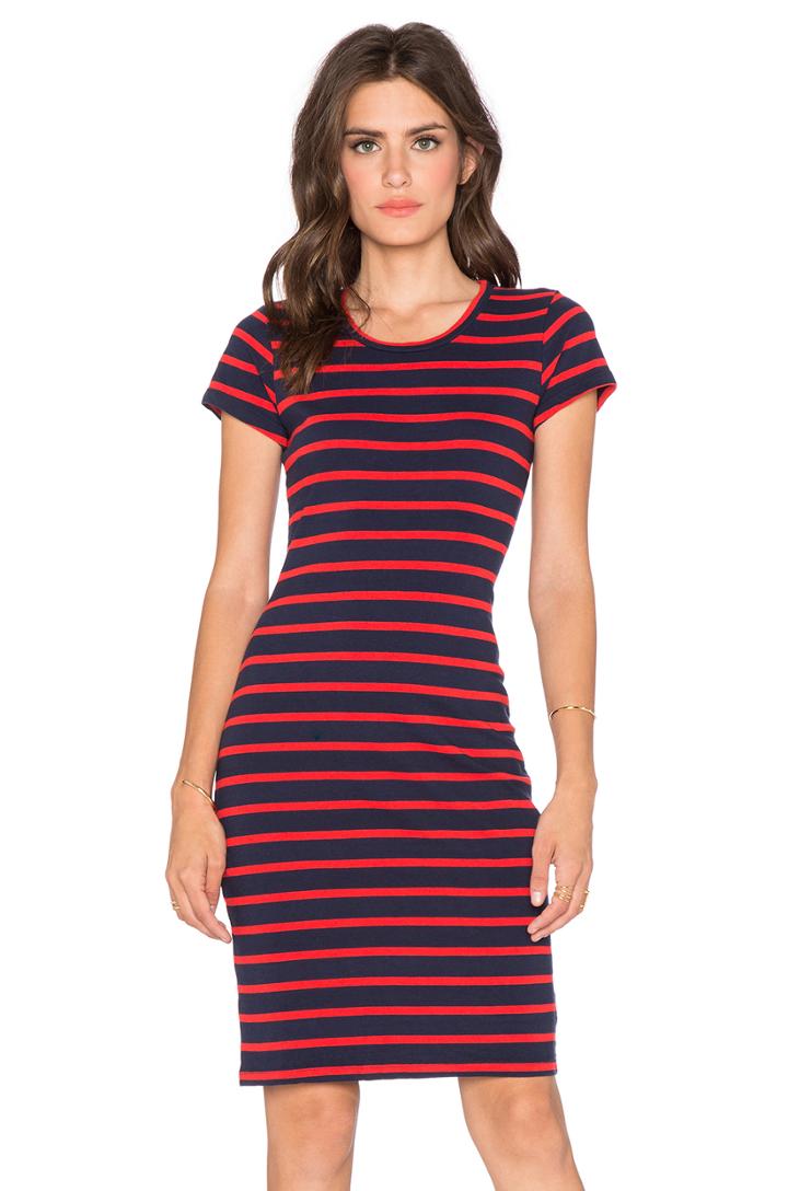 Short Sleeve Stripe Dress