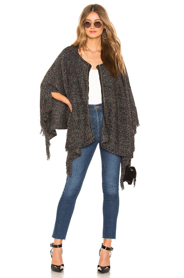 Zipped Confetti Poncho