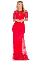 Lady In Red Gown
