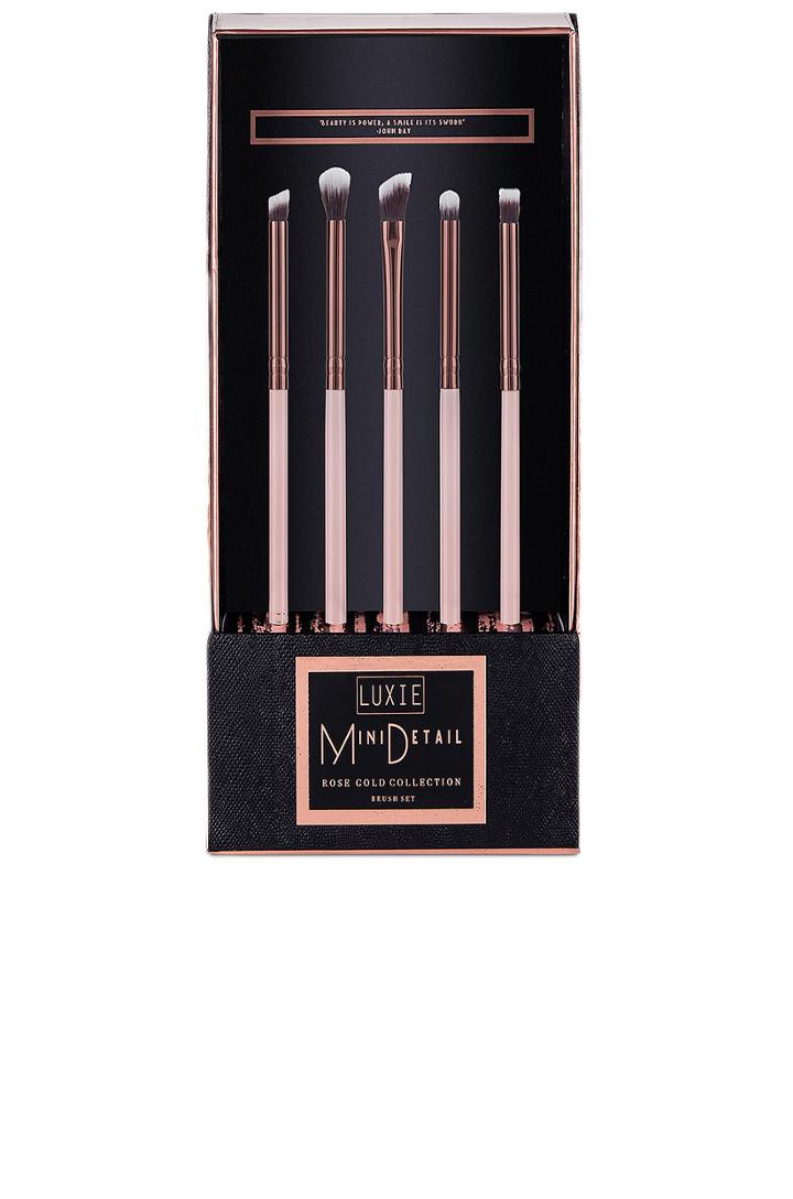 Rose Gold Mini Eye Brush Set