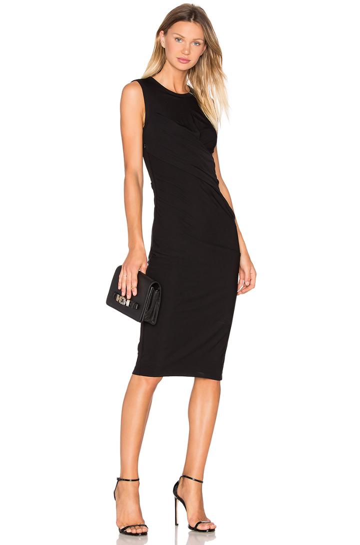 Matte Jersey Drape Dress