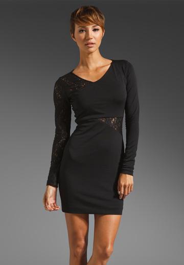 Black Halo Lola Mini Dress In Black