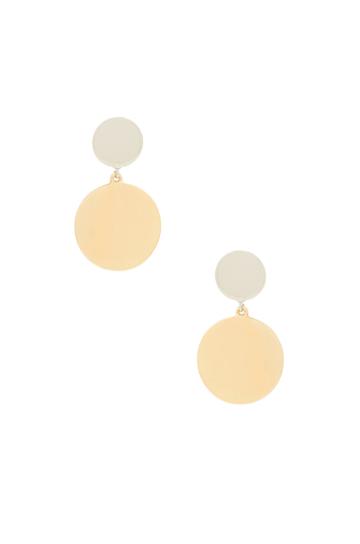 Two Tone Medallion Drops