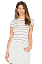 Striped Cap Sleeve Tee