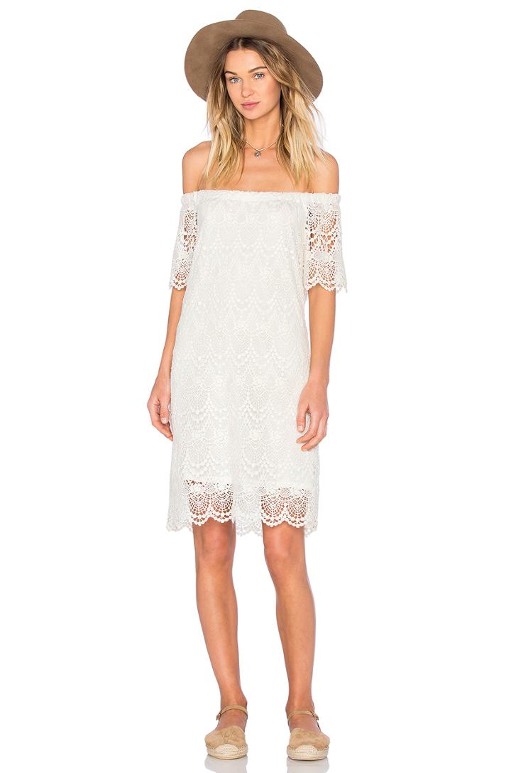 Gustina Cotton Lace Shift Dress