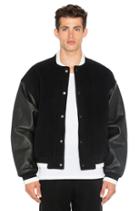 Varsity Jacket With Leather Combo