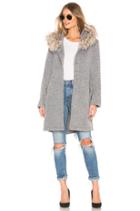 Girls In The Hood Coat With Faux Fur Trim