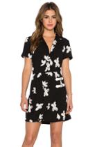Painted Flower Crepe Dress