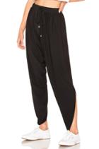 Draped Modal Jersey Asymmetrical Hem Pant