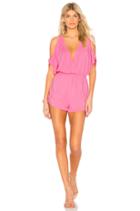 Draped Modal Jersey Cold Shoulder Romper