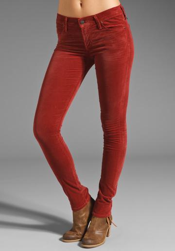 Citizens Of Humanity Jeans Avedon Skinny Velour In Brick