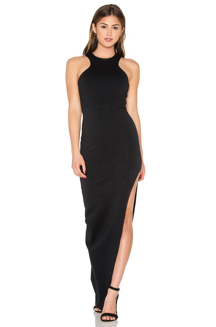 Racer Front Slit Maxi Dress