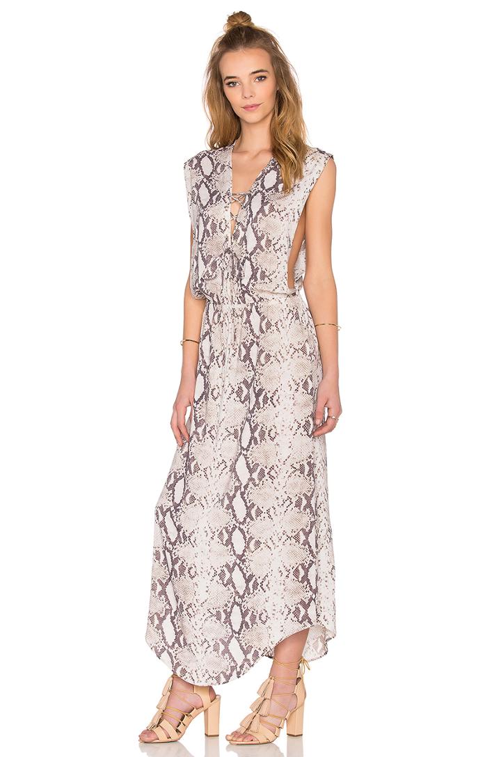 Pamela Lace Up Maxi Dress