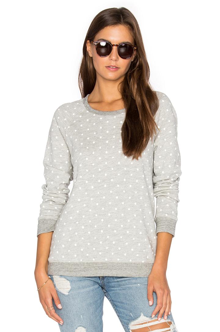 White Dots Terry Sweatshirt