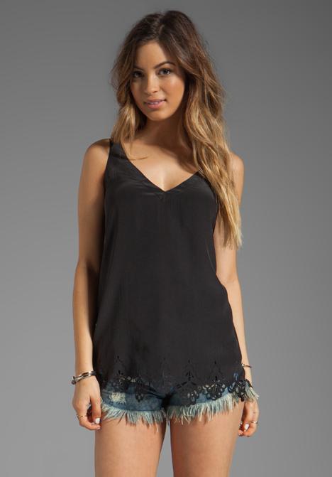 Gypsy 05 Punta Cana Laser Cut Silk Cami In Black