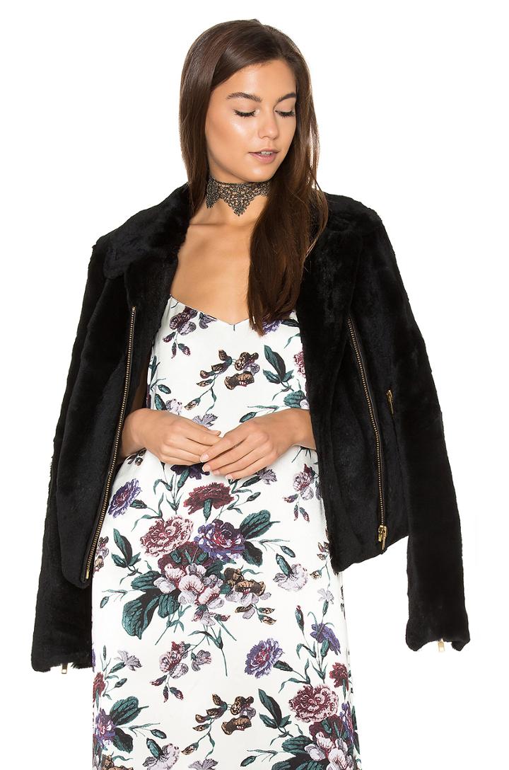 Spitfire Rabbit Fur Biker Jacket