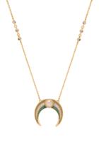 Gemstone Crescent Moonstone Necklace