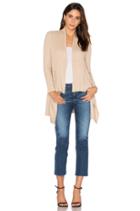 Zip Rib Drape Cardigan