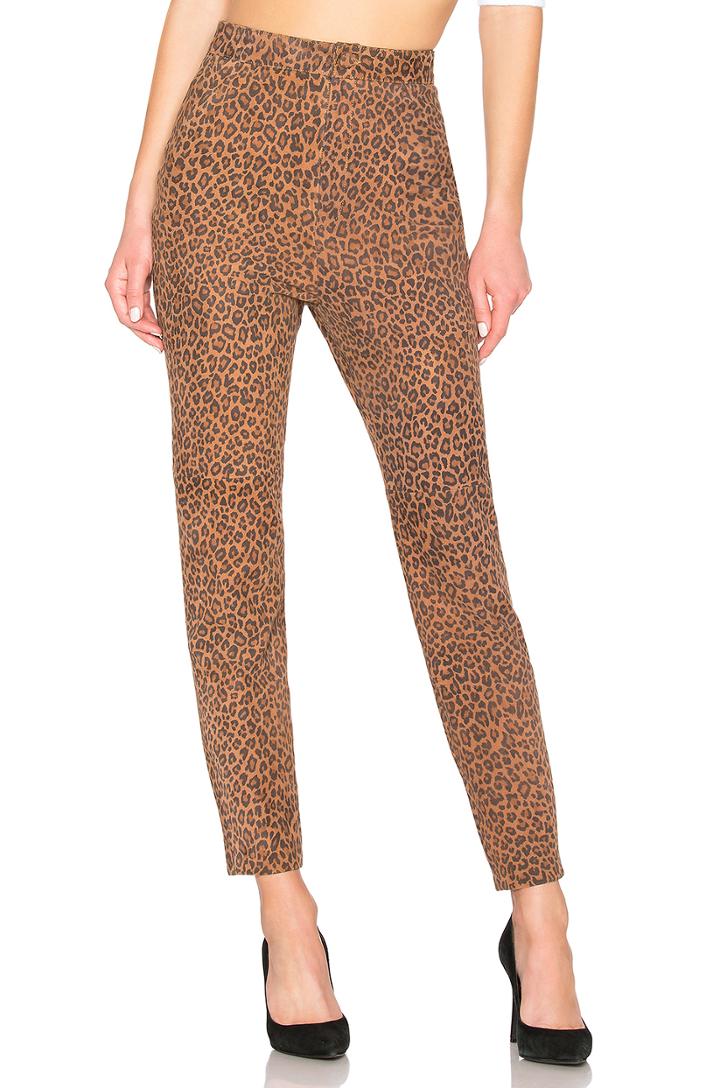 Leopard Leather Pant