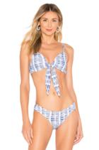 Tie Dye Front Knot Bikini Top