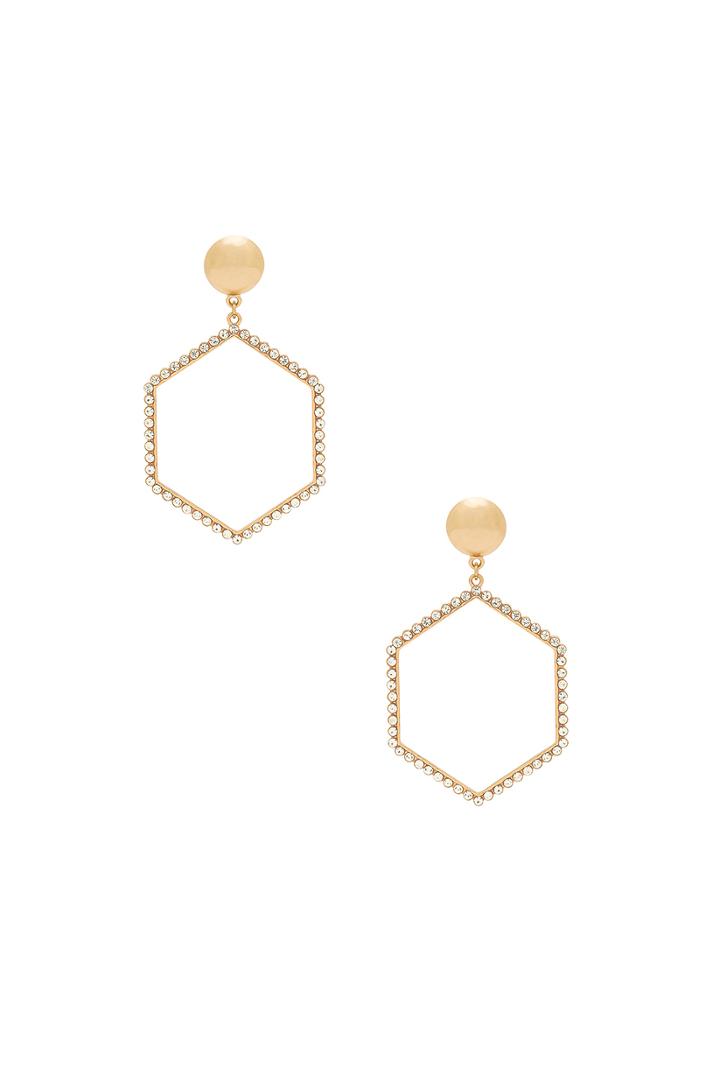 Hexagon Drop Earrings