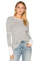 Striped Thermal Long Sleeve With Thumbholes