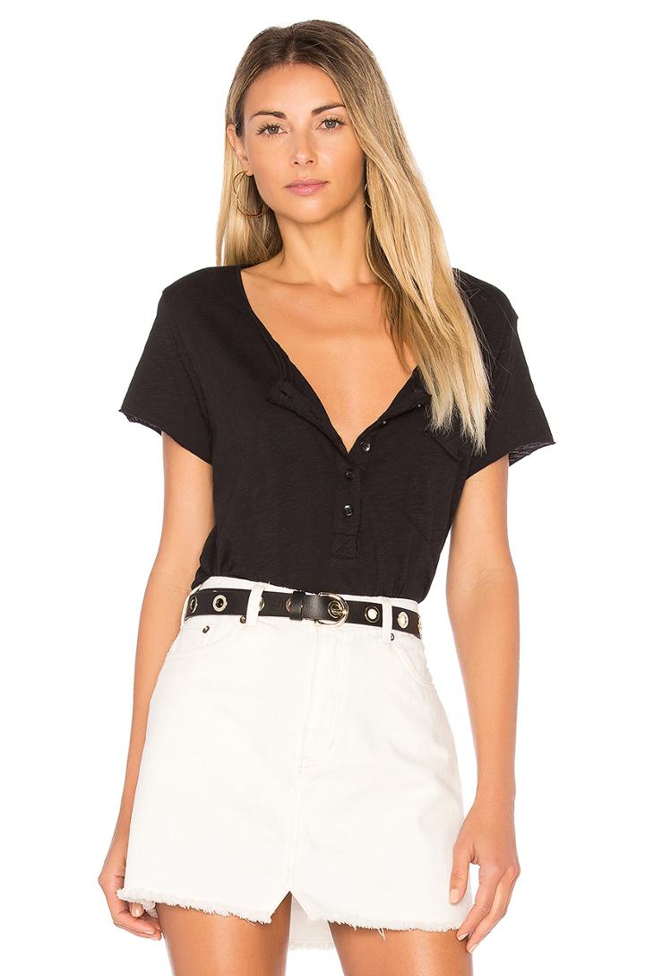 Slubbed Jersey Henley Tee