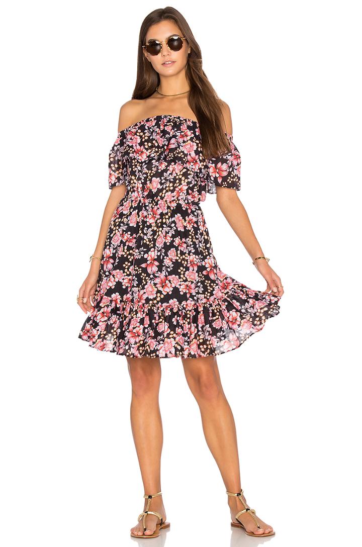 Nouveau Floral Off Shoulder Dress