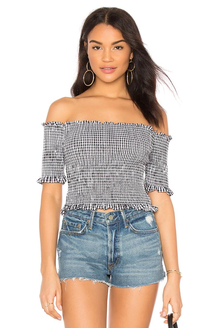 Thistle Poppy Smocked Top