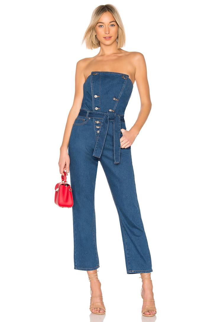 Blue Jean Bustier Jumpsuit