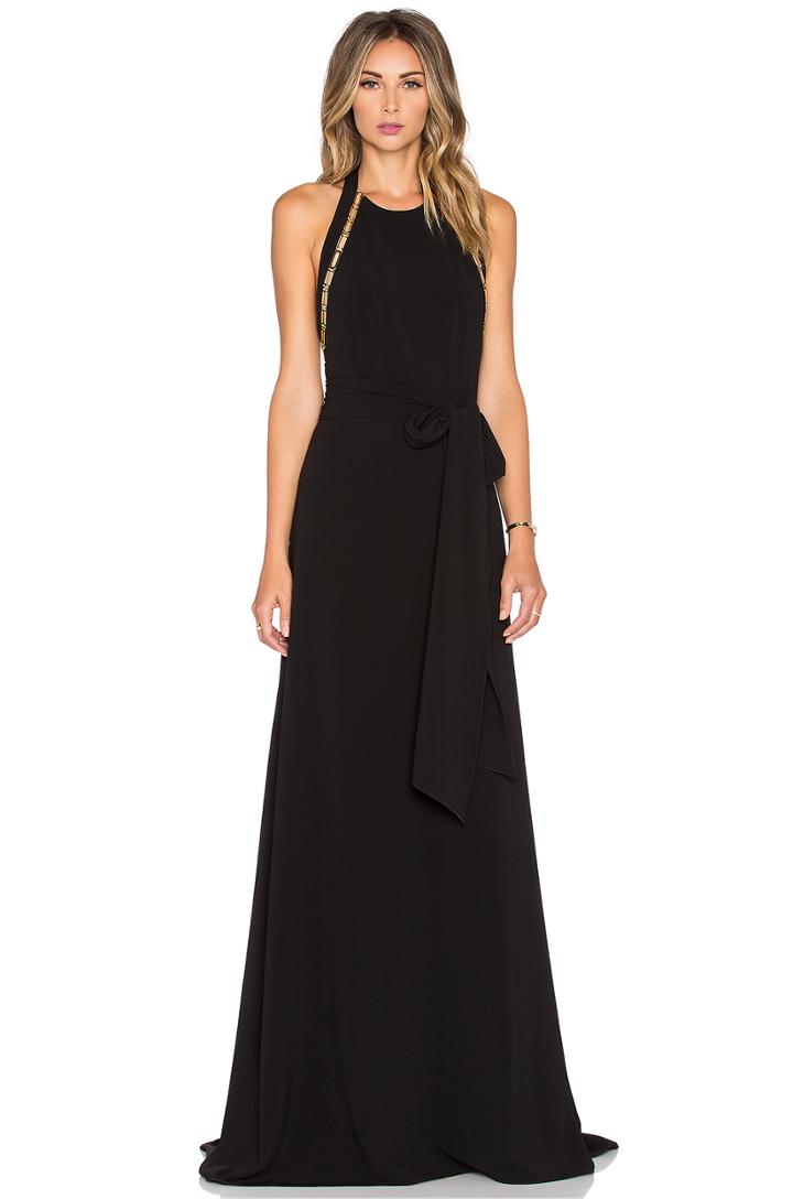 Sleeveless High Neck Gown
