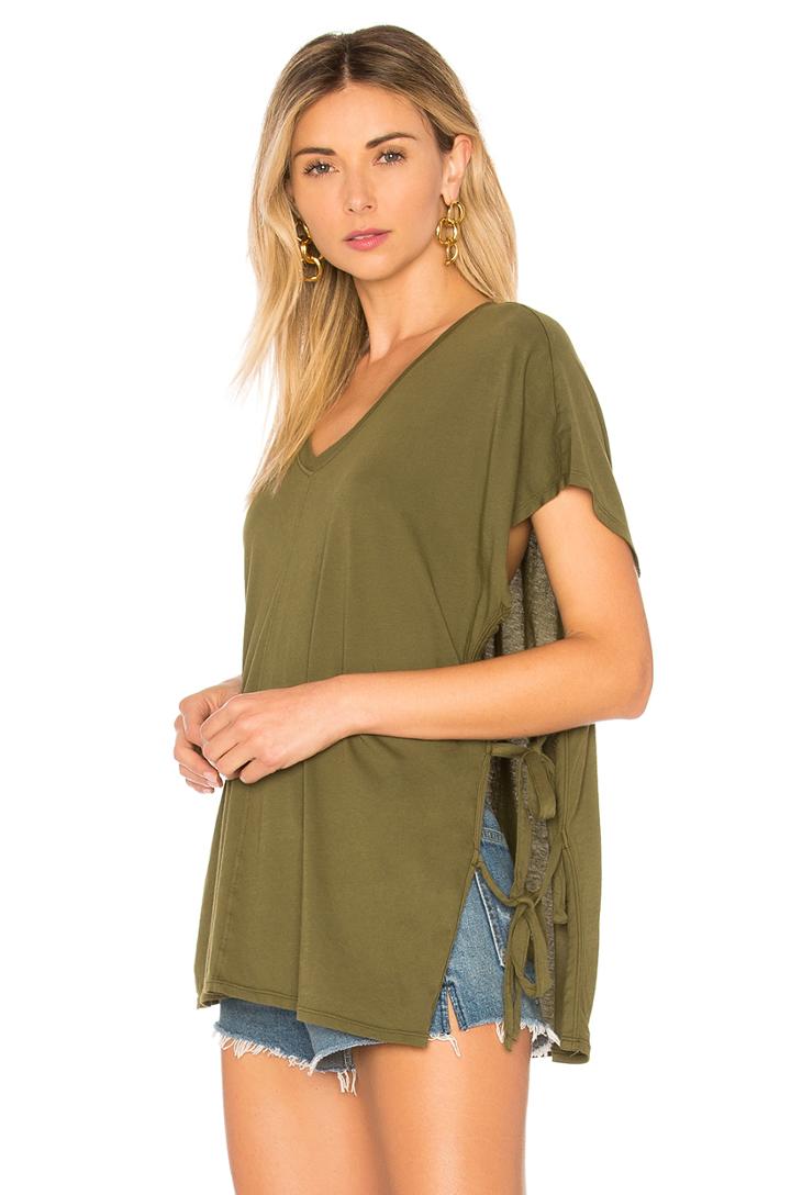 Lightweight Jersey Side Lace Tee